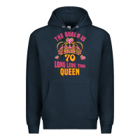 Navy the queen is 70 long live the queen Premium Hoodie - Jasminsmagicworld