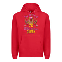 Red the queen is 70 long live the queen Premium Hoodie - Jasminsmagicworld