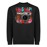 Black oh snap rose grey leopard vintage camera Heavyweight Sweatshirt - FaDigitalArtStudio