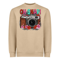 Mushroom oh snap rose grey leopard vintage camera Heavyweight Sweatshirt - FaDigitalArtStudio