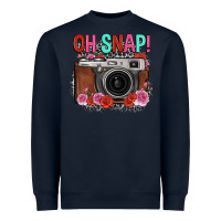 Navy oh snap rose grey leopard vintage camera Heavyweight Sweatshirt - FaDigitalArtStudio