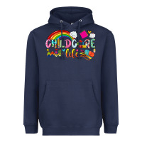 Navy childcare life Heavyweight Hoodie - NancyCooperArtShop