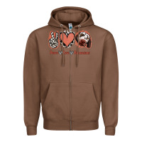 Chestnut Peace Love Dalmatians Zipper Hoodie - Jasminsmagicworld