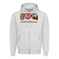 Peace Love Dalmatians Zipper Hoodie | Teevron