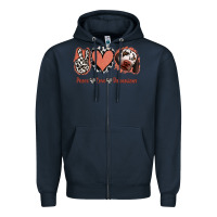 Navy Peace Love Dalmatians Zipper Hoodie - Jasminsmagicworld