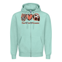 Seafoam Peace Love Dalmatians Zipper Hoodie - Jasminsmagicworld