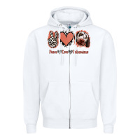 White Peace Love Dalmatians Zipper Hoodie - Jasminsmagicworld