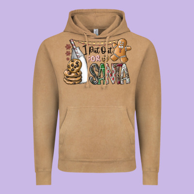 I Put Out For Santa Vintage Hoodie Designed By Cowhidedigitalart