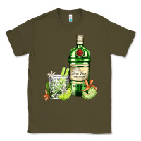 Army Green gin tonic bottle and cocktail Classic Tee - AdoDesignShop
