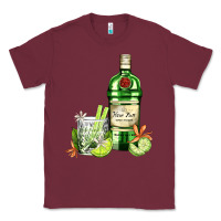 Burgundy gin tonic bottle and cocktail Classic Tee - AdoDesignShop