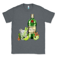 Charcoal Heather gin tonic bottle and cocktail Classic Tee - AdoDesignShop