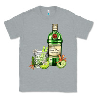 Heather Grey gin tonic bottle and cocktail Classic Tee - AdoDesignShop