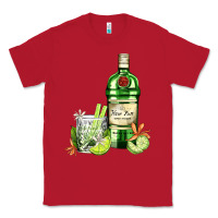 Red gin tonic bottle and cocktail Classic Tee - AdoDesignShop
