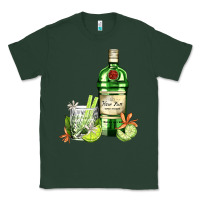 Sports Green gin tonic bottle and cocktail Classic Tee - AdoDesignShop