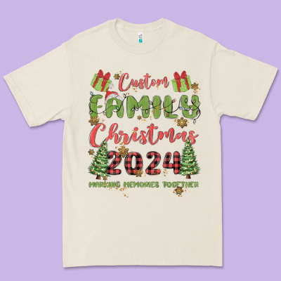 Premium Tee custom family christmas 2024 marking memories toge