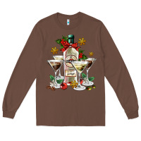 Chestnut Christmas martini  and martini bottle Long Sleeve Tee - AdoDesignShop