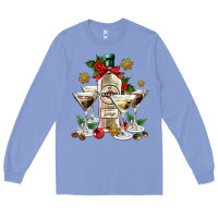 Colony Blue Christmas martini  and martini bottle Long Sleeve Tee - AdoDesignShop