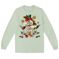 Matcha Christmas martini  and martini bottle Long Sleeve Tee - AdoDesignShop