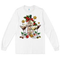 White Christmas martini  and martini bottle Long Sleeve Tee - AdoDesignShop