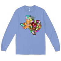 Colony Blue christmas texas map Long Sleeve Tee - AdoDesignShop