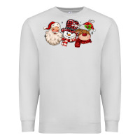 Dove Grey santa snowman reindeer Premium Sweatshirt - MaliasSmallBusiness