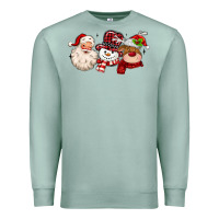 Seafoam santa snowman reindeer Premium Sweatshirt - MaliasSmallBusiness