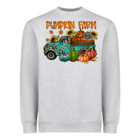Heather Grey pumpkin farm Heavyweight Sweatshirt - RacoonDesign