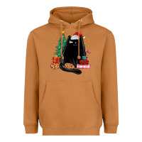 Meerkat christmas black cat Heavyweight Hoodie - MaliasSmallBusiness
