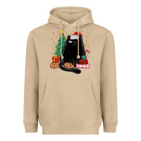 Mushroom christmas black cat Heavyweight Hoodie - MaliasSmallBusiness