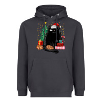 Smoke christmas black cat Heavyweight Hoodie - MaliasSmallBusiness