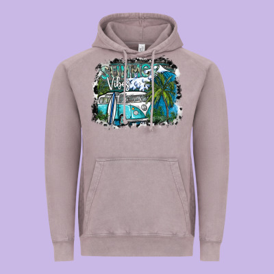 Summer Vibes Vintage Hoodie Designed By Sublimationcraftshop