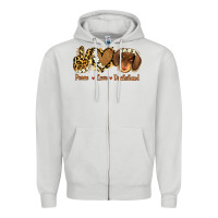 Dove Grey Peace Love Dachshund Zipper Hoodie - Jasminsmagicworld