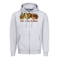 Heather Grey Peace Love Dachshund Zipper Hoodie - Jasminsmagicworld