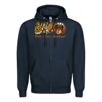 Navy Peace Love Dachshund Zipper Hoodie - Jasminsmagicworld