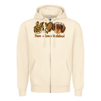 Sandshell Peace Love Dachshund Zipper Hoodie - Jasminsmagicworld
