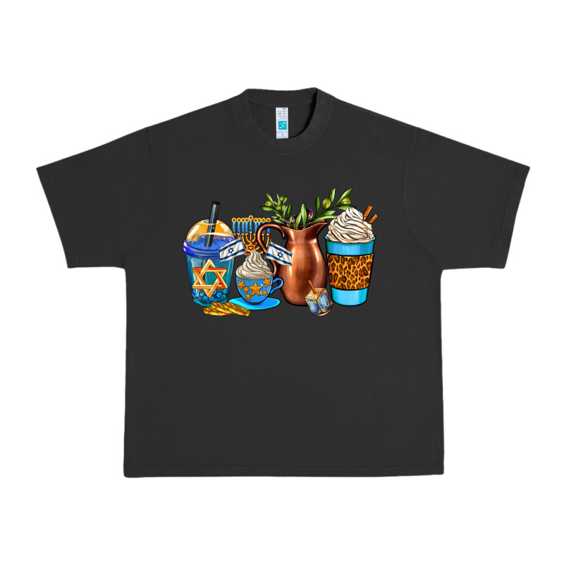 Hannukah Coffee Cups Urban Heavy Tee by AdoDesignShop | Teevron