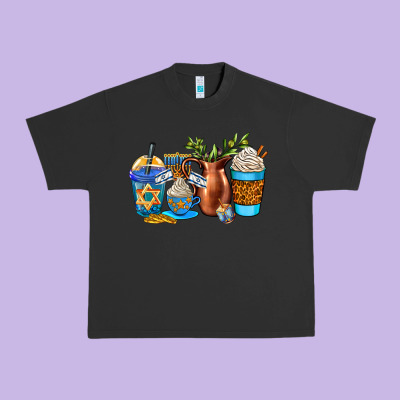 Hannukah Coffee Cups Urban Heavy Tee Designed By Adodesignshop
