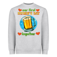 Heather Grey our first father's day together and beer Heavyweight Sweatshirt - HRA Design Shop