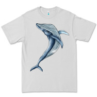 Dove Grey humpback whale jumping Premium Tee - BarkalooDesign