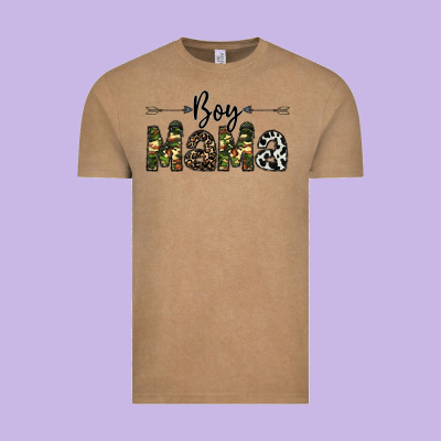 Boy Mama Vintage Tee Designed By Cowhidedigitalart