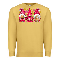 Antique Gold Pink Christmas gnomes Premium Sweatshirt - NancyCooperArtShop