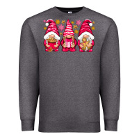 Charcoal Heather Pink Christmas gnomes Premium Sweatshirt - NancyCooperArtShop