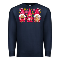 Navy Pink Christmas gnomes Premium Sweatshirt - NancyCooperArtShop