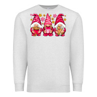 Oatmeal Heather Pink Christmas gnomes Premium Sweatshirt - NancyCooperArtShop