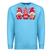 Ocean Blue Pink Christmas gnomes Premium Sweatshirt - NancyCooperArtShop