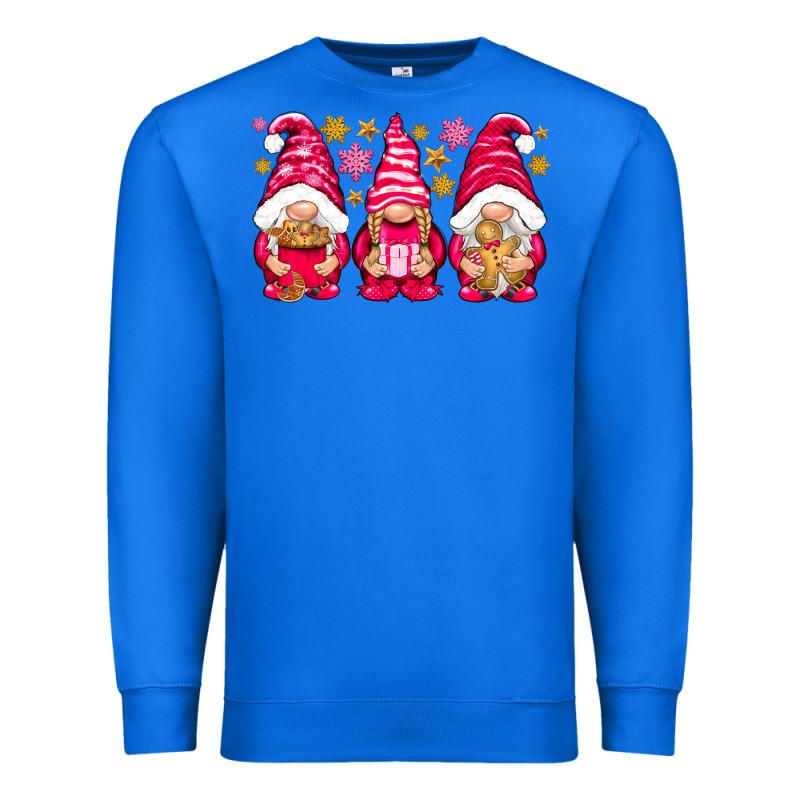 Pink Christmas Gnomes Premium Sweatshirt by NancyCooperArtShop | Teevron