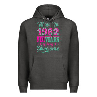 Charcoal Heather made in 1982, 40 years of being awesome Premium Hoodie - Jasminsmagicworld