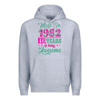 Heather Grey made in 1982, 40 years of being awesome Premium Hoodie - Jasminsmagicworld
