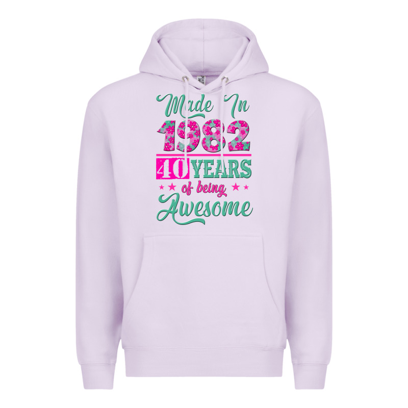 Made In 1982, 40 Years Of Being Awesome Premium Hoodie by Jasminsmagicworld | Teevron