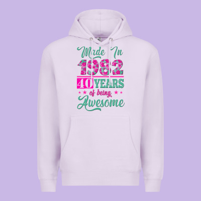 Made In 1982, 40 Years Of Being Awesome Premium Hoodie Designed By Jasminsmagicworld